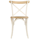 Cross Chairs 4 pcs White Solid Mango Wood 278771