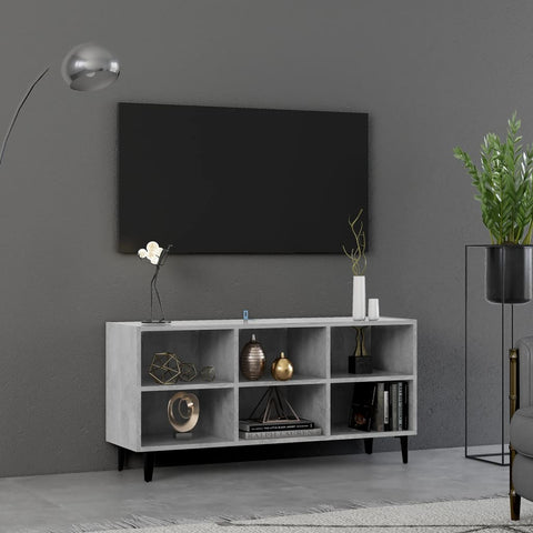 TV Cabinet with Metal Legs Concrete Grey 103.5x30x50 cm 805954