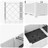 Garden Planter 5 pcs White 120 x 120 x 125.5 cm Plastic 42002910