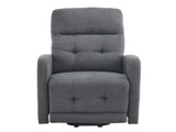 Electric Riser Recliner Chair for Elderly, Dark Grey Fabric Lift & Recline Armchair with Adjustable 02012291