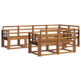 Outdoor Sofa Set 7 pcs Natural Solid Acacia Wood 3366542