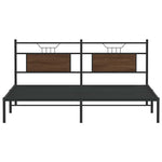 Bed Frame without Mattress Brown Oak 183x213 cm Engineered Wood 4106846