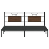Bed Frame without Mattress Brown Oak 183x213 cm Engineered Wood 4106846