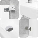 Bathroom Vanity Unit with Tap Concrete Grey 45.5 x 22.5 x 84 cm 889444
