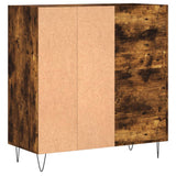 Record Cabinet Smoked Oak 84.5x38x89 cm Engineered Wood 831777