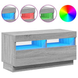 TV Cabinet with LED Lights Grey Sonoma 80x35x40 cm 815724