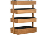 Four-Tier Basket Wooden Plant Stand - Orange T3398P318757