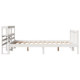 Bed Frame without Mattress White 120x200 cm Solid Wood Pine 3305760
