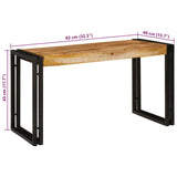 Nesting Table 3 pcs Brown and Black Solid Mango Wood and Metal 4104730