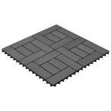 22 pcs Decking Tiles 30x30 cm 2 sqm WPC Grey 277799