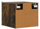 Wall-Mounted Bedside Cabinet Smoked Oak 33 x 34.5 x 43 cm 898305