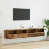 TV Wall Cabinets 2 pcs Old Wood 80 x 30 x 30 cm Engineered Wood 882929