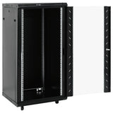 Network Cabinet with Storage Black 600 x 600 x 1200 mm Steel 30268