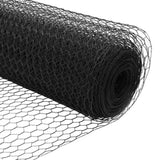 Fence with Posts Grey 0.6 x 10 m PVC-coated steel 3352770