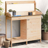 Potting Table with Cabinet 110.5x45x124.5 cm Solid Wood Fir 156343