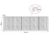 Gabion with 5 mm Wire and 5x10 cm Mesh 250x10x100 cm 3464447
