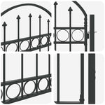 Fence Gate Grey 100 x 125 cm Powder-coated steel 42008926