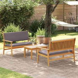 Garden Sofa Set 3 pcs Brown 75 x 45 x 38cm Solid Acacia wood 3325230