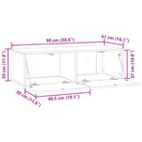 Wall-Mounted TV Cabinet Wall-mounted Sonoma Oak 98 x 41 x 30 cm 898357