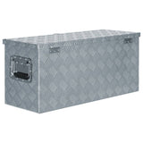 ZNTS Aluminium Box 80x30x35 cm Silver 142939