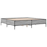 Bed Frame without Mattress Grey Sonoma 200x200 cm 3279780