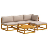 Sofa Set 5 pcs Natural Solid Acacia Wood 3417216