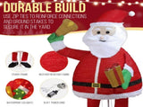 1.8M Lighted Santa Claus Holding Bell Christmas Yard Decorations, Pre-lit Pull Up Santa with 200 79483818