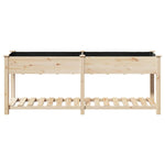 Garden Planter Beige 203 x 53 x 76.5 cm Solid fir wood 42006569