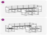Outdoor Sofa Set 8 pcs Natural Solid Acacia Wood 3385310