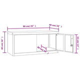 File Cabinet Anthracite 90x40x40 cm Steel 339719
