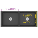 Handmade Kitchen Sink Black Stainless Steel 51525