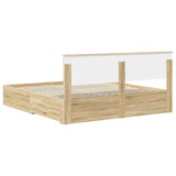 Bed Frame with Drawer Sonoma Oak 180 x 200 cm Engineered Wood 3410863