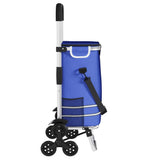 Shopping Trolley Folding Blue 47 x 39 x 100.5 cm Oxford fabric 42002339