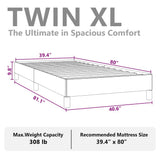 Bed Frame without Mattress Dark Grey 100x203 cm Twin XL Velvet 347004