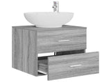 Wall-Mounted Sink Vanity Grey Sonoma 49.5 x 44.5 x 66.5 cm 890307