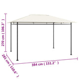 Gazebo 384x281x270 cm Cream 180 g/m 313921