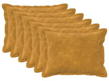 Cushion with Pillow HOUTEN 6 pcs Yellow Microfiber Fleece 932960