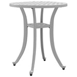 ZNTS Garden Table White Ø48x53 cm Cast Aluminium 4002825