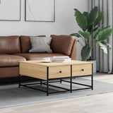 Coffee Table Sonoma Oak 80x80x40 cm Engineered Wood 835355