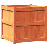 Garden Planters 2 pcs Wax Brown Solid Wood Pine 837429