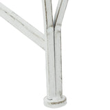 Tree Bench 4-Seater 160 x 80 x 89 cm Steel Antique White 42029520