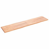 Table Top Light Brown 220x50xcm Treated Solid Wood Live Edge 363988