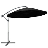 Garden Parasol Black Aluminium, Polyester Extra Large 47226