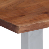 Coffee Table with Live Edges 60x60x40 cm Solid Acacia Wood 247826