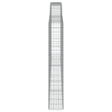 Arched Gabion Baskets 4 pcs 400x30x180/200 cm Galvanised Iron 3146920