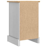 Bedside Table Corona White 35 x 32.5 x 58 cm Solid Pine Wood 42021183