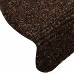 ZNTS Stair Mats Self-adhesive 30 pcs Brown 56x17x3 cm 3365686