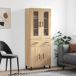 Highboard Sonoma Oak 69.5x34x180 cm Engineered Wood 3198556