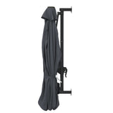 Garden Parasol Anthracite Polyester, Metal Large Tiltable 44865