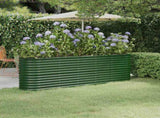Garden Raised Bed Galvanised Steel 224x40x68 cm Green 318898